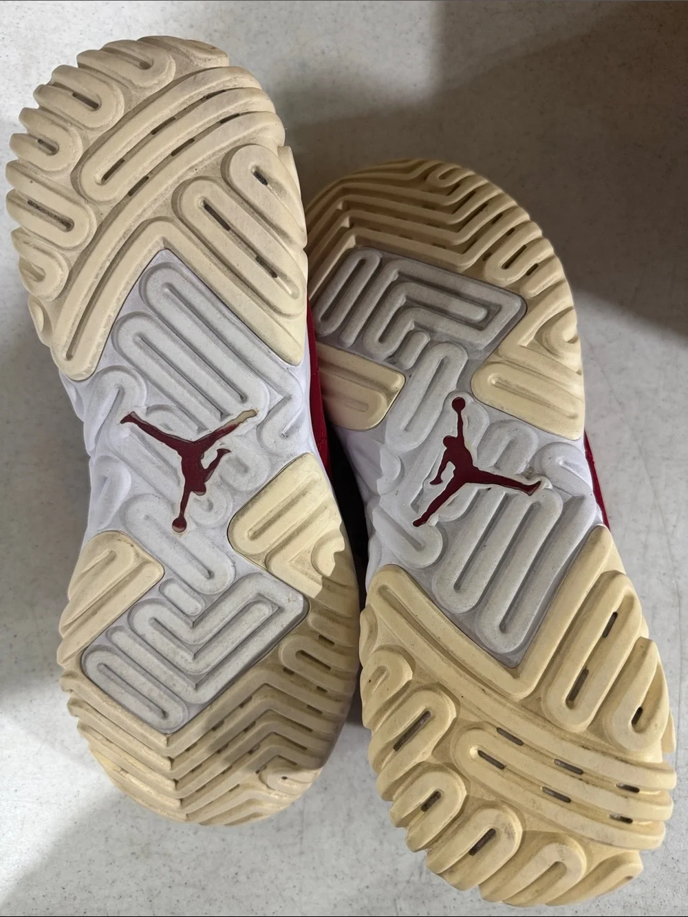 Jordan Jumpman React Men's Deep Red High-Top Sneakers with Cream Soles